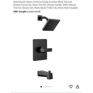 Delta Faucet Velum 14 Series Shower Faucet Set,Matte (Valve Not Included)